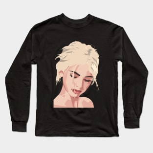 Girl With short Hair Long Sleeve T-Shirt